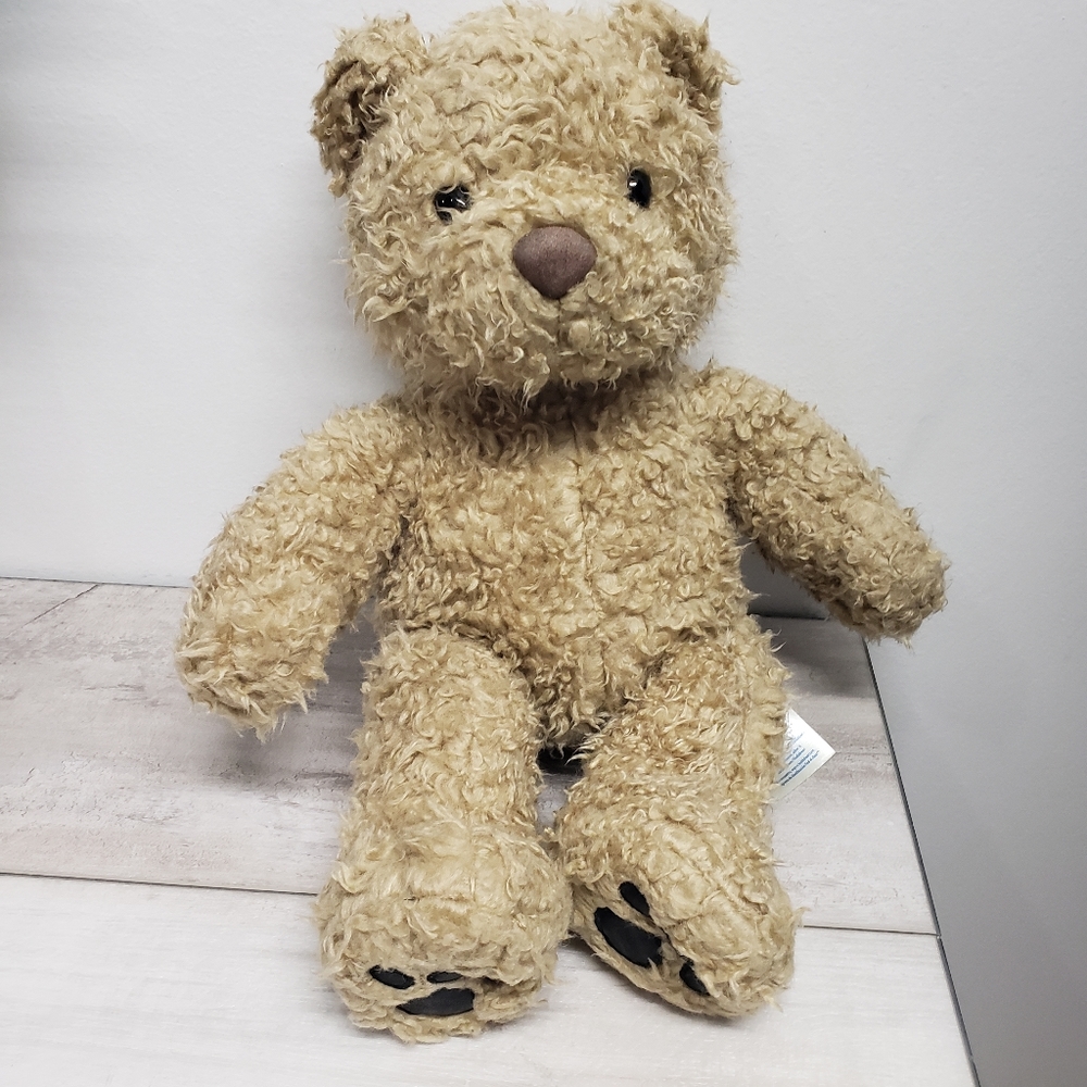 Build A Bear 25th Celebration BAB Tan Fuzzy Teddy Bear Plush Stuffed Animal